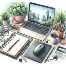 Desktop Home Office Supplies Collection