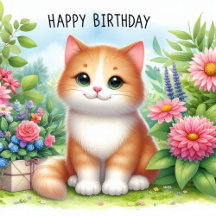 Birthday Cards for Cat Lover 
