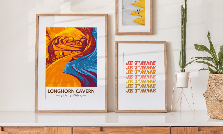 Browse our Art & Posters section to find customisable wood wall art, quote posters, canvas prints, and more!