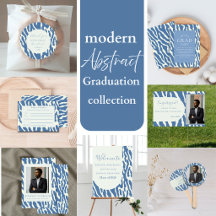 Minimal Blue & Cream pattern Graduation 2026