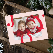 JOY Christmas Photo Pink & Red Collection 