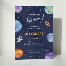 Outer space themed birthday party