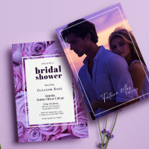 Romantic Amethyst Rose Petal Bridal Shower Edition