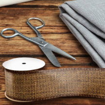 Realistic Burlap Print Ribbons Rustic Style