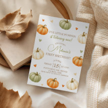 Pastel Pumpkin Little One 1st Birthday Collection