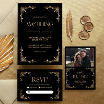 Gilded Midnight Art Deco Wedding Series