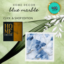 blue marble abstract coastal pattern