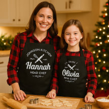 Personalized Holiday Family Apron Collection