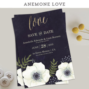 Summer Night Flowers Wedding Invitation shape