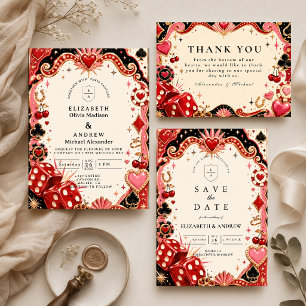 Playful Casino Vegas Wedding Save The Date