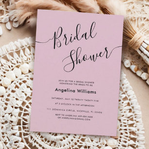 Flat bridal shower invitation card