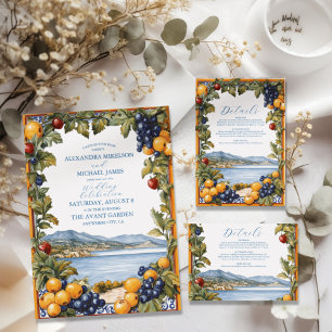 Illustrated Mediterranean Wedding  Invitation