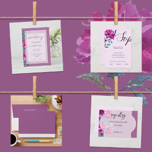 Purple White Elegant Personalised Envelope