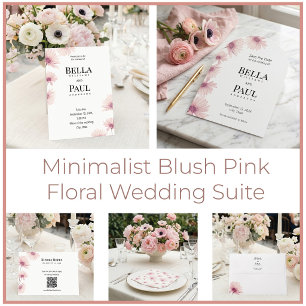 Elegant Blush Pink Floral Wedding  Classic Round Sticker