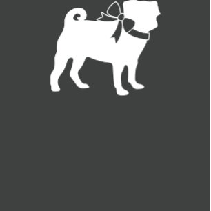 Pug Dog Baby Shower Gender Neutral Grey Invitation