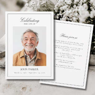 Elegant After Funeral Memorial Sympathy  Thank You Card