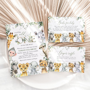 Jungle Animals, Safari, Wild One, Books For Baby Enclosure Card