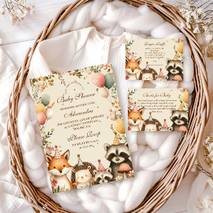 Woodland Party Animals Books for Baby  Enclosure Card