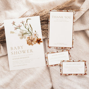 Wild Bloom Rustic Floral Diaper Raffle Game Enclosure Card