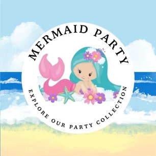Mermaid Pink Purple Birthday Party Invitation