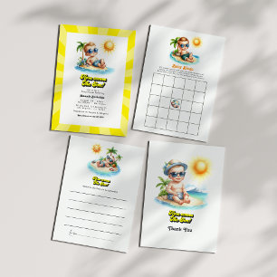 Here Comes the Son Baby Shower Bingo Game Invitation