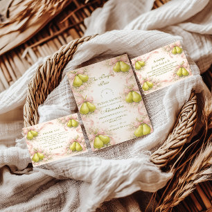 The Perfect Pair Pear Bridal Shower Thank You Card