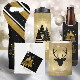 Deer Antlers Arrows Christmas Photo V2 Gold ID861 Invitation