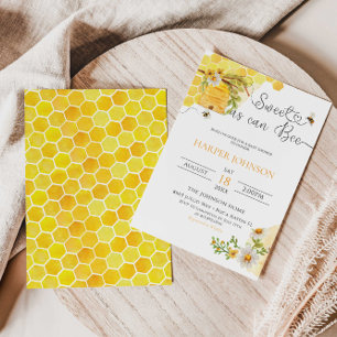 What's On Your Phone Bee Themed Baby Shower Game Invitation