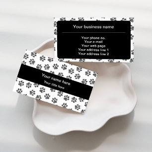 Doodle Paws, Dog Paws, Cat Paws, Black Paws Business Card