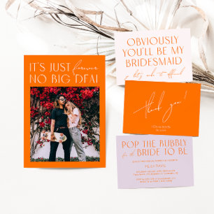 Minimal Purple & Orange Details Card RSVP QR Code
