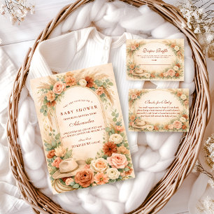 Boho Western Floral Baby Shower Napkin