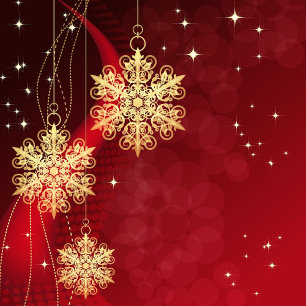 Christmas Party Gift Red Golden Snowflakes Holiday Ceramic Tree Decoration