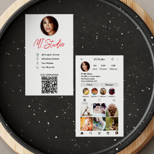 Instagram Business Cards, Influencer, Aesthetician Card