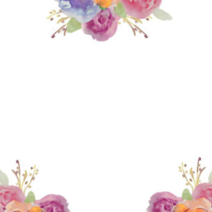 Watercolor Floral Bright Wedding invitation