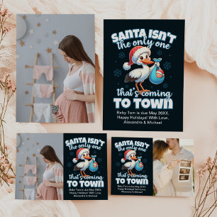 Photo Couple Christmas Pregnancy Announcement