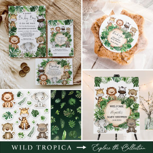 What's in Your Purse Jungle Baby Shower Game Card