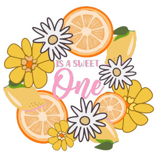 Sweet One Pink Fruit First Birthday Invitation