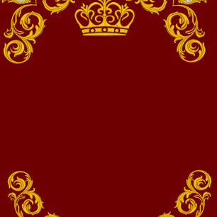 Red and Gold Royal Crown Wedding Shower Invitation