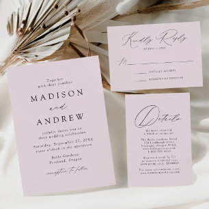 Lavender Modern Elegance Photo Wedding Invitation