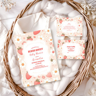 Whimsical Berry Sweet Pink  Books for Baby Enclosure Card