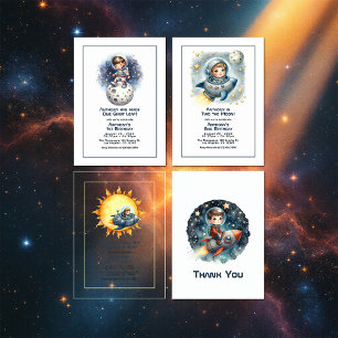 “Two the Moon” Rocket Toddler Birthday Party Invitation