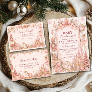 Pink Nutcracker Baby Shower Invitation