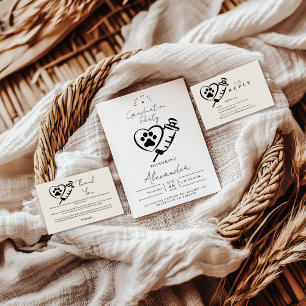 Veterinary Medicine Paw Graduation Party Thank You Card