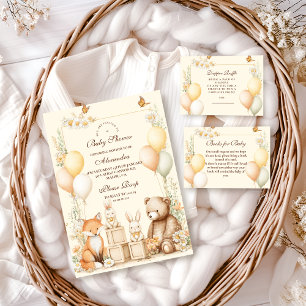 Woodland Forest Animals Baby Shower Napkin