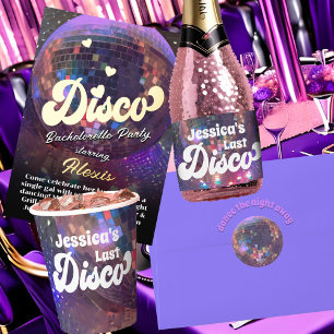 Purple Mirror Disco Ball Bachelorette Dance Party