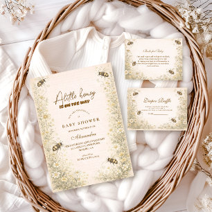 Soft Meadow Honey Bee Diapper Raffle Enclosure Card