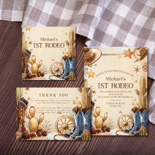 Cactus Desert 1st Rodeo Party Invitation