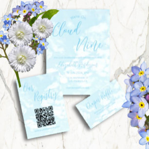 We're On Cloud Nine Baby Shower Invitation