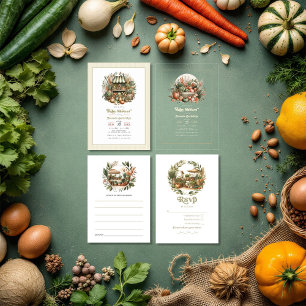 Elegant Farmers Market Baby Shower Acrylic Invitations