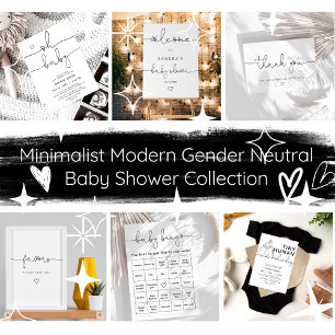 Chic Typography Gender Neutral Baby Shower Invitation